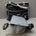 Rolling Tote Bag for Women Teacher Bag Rolling Cart Briefcase with Wheels Carry on Wheeled Bag for Work,Office,Craft Black