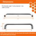 Grill Handle Replacement for Traeger Pellet Grill, 11 Inches Grill Side Handle for Traeger Eastwood 22, Pro 22, Pro 34, Pro 780 & Pro 575 Series Grill, Stainless Steel