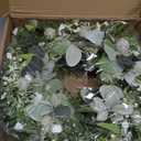 Summer Wreath 22-inch Faux White Morning Glory Pink Flower Green Leaf Wreath Front Door Porch Patio Decoration Wreaths Wedding Birthday Party Holiday Wreaths