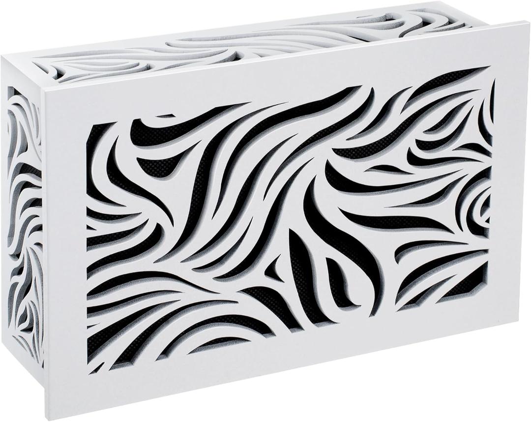 Saillong Doorbell Chime Cover Only, Wood Doorbell Cover Box for Wall Inside With Adhesive Tape and Screws for Installation, Universal Door Bell Chime Covers Fit Most Doorbells (White)