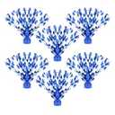 Hoteam 4 Pcs Metallic Graduate Cap Gleam Table Centerpiece Party Supplies Graduation Party Decorations 2025 Graduation Cap Decorations for College High School Congrats Grad(Blue and Yellow)