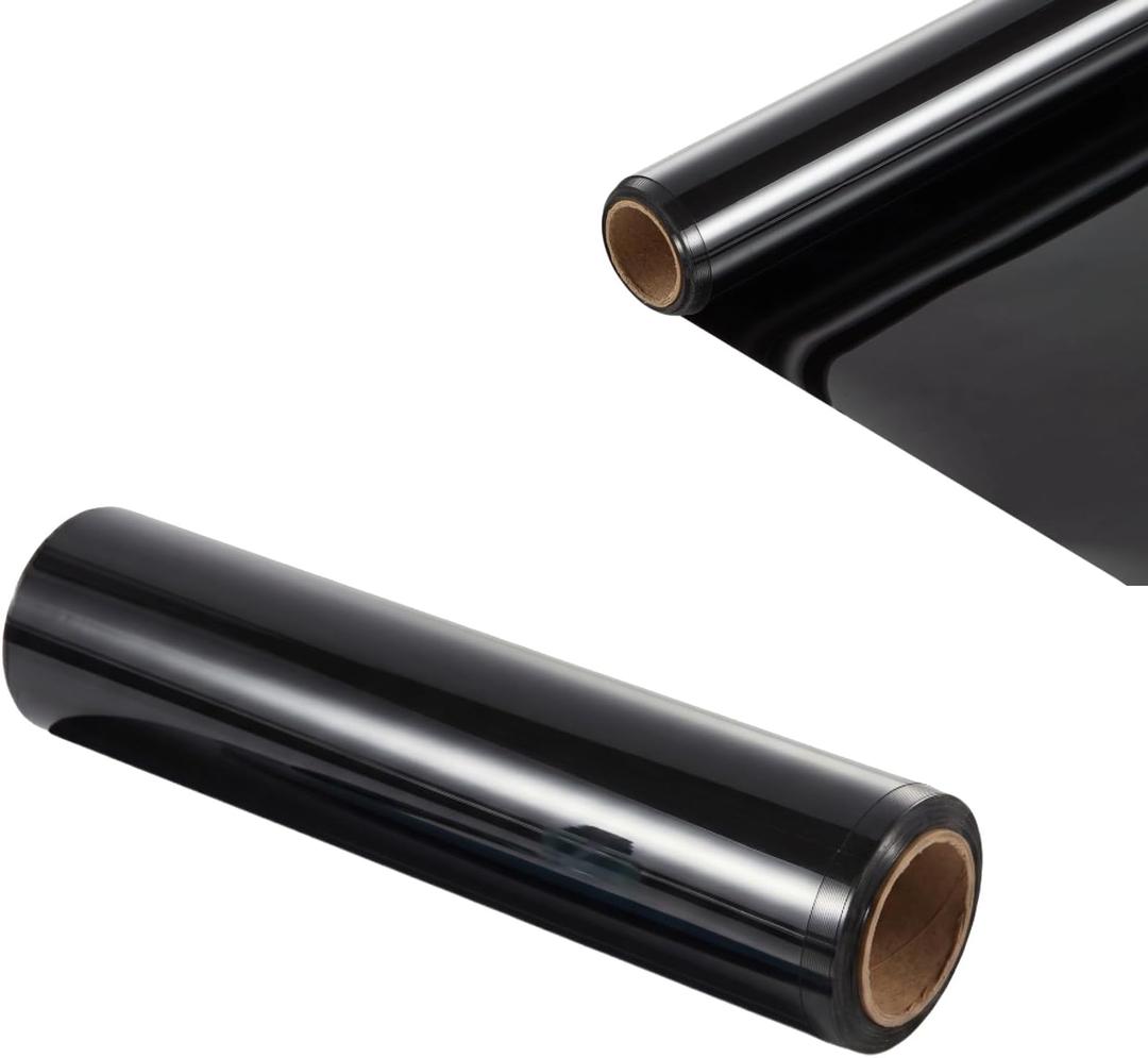 5% VLT Ceramic Car Window Tint Film, 19.6 in x 16.4 Ft Anti Glare One-Way Daytime Privacy Tint Roll, PET Sun & Heat Protection Film, Cuttable DIY Accessory for Side & Rear Windows (Black)