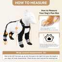 Dog Suspender Boots for Small Dogs – Waterproof & Non-Slip Dog Paw Protectors with Adjustable Straps & Reflective Strips, All-in-One Connected Dog Boots for Outdoor Walks, Snow, Rain, Hiking (S)
