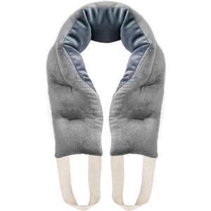 uncn Heating Pad for Neck Shoulders and Back Microwavable Wrap Weighted Neck Warmer 32x5in Microwave Heat Wrap Rice Beanbag Lavender Scented 1.5Pounds (Gray)