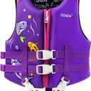 Kids Swim Vest Toddler Floaties for 24-66 lbs Boys Girls, Toddler Swim Vest with Adjustable Safety Strap, Easy On and Off Swimming Aid Learn to Swim (L/(7-8 yrs/66-80 lbs), Purple)