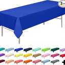 PARTY ULYJA Royal Blue Tablecloths Plastic 3-Pack Premium 54 Inches x 108 Inches Disposable Table Covers Decorative Table Cloths for Rectangle Tables