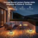 2 x Solar Lanterns Outdoor Waterproof: 2 Pack White Hollow Out Metal Solar Lights - 2 Lighting Colors Outside Garden Yard Porch Indoor Tabletop Retro Decorations - Unique Gifts for Women Mom Wife