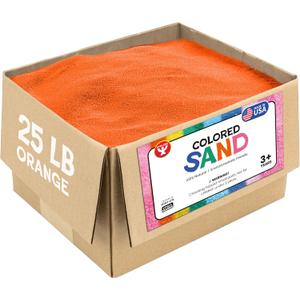 Hygloss 1 box Colored Sand for Crafts, 25 lb, Orange, 25-Pound