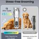 M&M STAR Dog Clippers for Grooming Thick Heavy Coats, All-Metal Body Low Noise Cordless Rechargeable Dog Hair Trimmer, Stainless Steel Blade, Professional Pet Grooming Kit for Dogs & Cats (Silver)