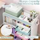 SYKIARIOL Craft Organizers and Art Supply Storage, Art Cart, Ice Cream