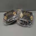 3 x 96PCS 5th Birthday Party Plates Set Black and Gold Theme Decorations Include Black Gold Plates and Napkins Forks for 5 Year Old Boys Girls Birthday Party Supplies Serves 24 Guests