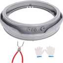 MDS47123619 Door Gasket Compatibile with LG Front-Load Washing Machines WM3270CW WM3270CW/00 WM3500CW/00 WM3670HVA/01 WM3700HVA/00, Door Boot Seal with 383EER4001A Washer Spring Expansion Removal Tool