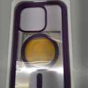 Miracase Magnetic for iPhone 15 Pro Case [Compatible with MagSafe] Full-Body Bumper Phone case with Built-in Glass Screen Protector& Camera Protector, Military Drop Proof 15 Pro Cover, Magnetic Purple