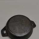 4 Sets Small Cast Iron Skillet with Wooden Base, 6.3 Inch Mini Cast Iron Skillet Pan Round Fajita Plate Hot Steak Pot Dish for Stove, Oven (6.3 Inch)