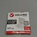 VELCRO Brand Heavy Duty Tape | 12 Foot Roll | Strong Sticky Back Adhesive Holds up to 10 lbs | Industrial Strength Fasteners for Indoor or Outdoor Use | 1-1/2in Width, White (VEL-30837-USA)