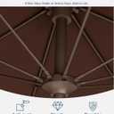 10FT Patio Umbrella, Outdoor Umbrella with Push Button Tilt and Crank, 8 Sturdy Ribs, UV Protection & Waterproof Market Umbrella for Pool, Backyard, Beach,Deck (Brown)