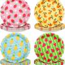 60 Pcs Fruit Paper Plates Tutti Frutti Birthday Party Supplies 7 Inch Disposable Fruit Dessert Plates Summer Dinner Plates Strawberry Pineapple Plates for Wedding Baby Shower Birthday Party