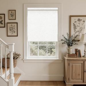 Birch Ivory Cordless Roller Shades Non See Through Blinds 30" W x 72" H