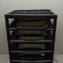 6-Tier Rolling Storage Cart with Organizer Top,Large Capacity Craft Organizer for Scrapbooking Supplies, Toys & Office Essentials,Mobile Utility Cart with Locking Wheels,Black