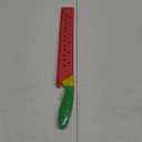 DECHOUS Watermelon Knife with Sleeve: Long Serrated Watermelon Knife for Melon Cutting - Kitchen Fruit Melon Cutter Slicer for Home Summer Party Fruit Serving (Red Green)
