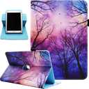 Universal 7 8 Inch Android Tablet Case, Dluggs PU Leather 360 Degree Rotating Multi-Angle Viewing Stand Case Cover for 7.0 8.0 and All 7.0-8.5 Inch Tablet, Forest