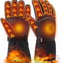 Heated Gloves for Men Women, Electric Winter Gloves Waterproof Heating Gloves Warm Thermal Touchscreen Cold Weather Hand Warmers Arthritis Gloves for Outdoor Motorcycle Ski Cycling Running Snow
