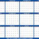 32x48 SwiftGlimpse 2026-2027 Academic Wall Calendar Erasable, XLarge, Wet & Dry Erase Laminated, July 2026 to June 2027