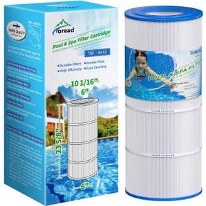 TOREAD Replacement for Pool Filter Pentair CC100, CCRP100, PAP100, PAP100-4, Ultral-C3, Unicel C-9410, R173215, Filbur FC-0686, 59054200, 160316, 160354, SP100 Predator 100, 100 sq. ft. Cartridge