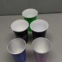 Mix Of 2 Stainless Steel Cups Stackable, 3 Plastic Party Cups 15 Oz