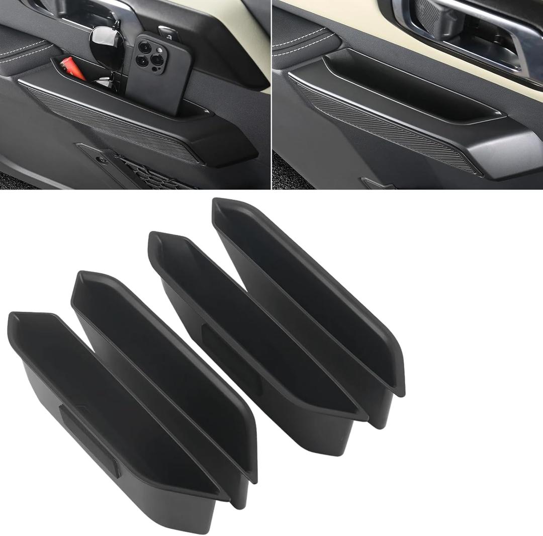 4-Door Handle Storage Compatible with 2026 2025 2024 2023 2022 2021 Ford Bronco Interior Accessories 4 Door Front Rear Grab Handle Pocket Organizer - ABS Plastic (Not for Bronco Sport)