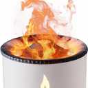 Volcano Humidifier Flame Aroma Diffuser: Ultrasonic Essential Oil Scent Diffuser 300ml Large Capacity 2-in-1 Essential Oil Diffuser with Function Timer for Bedroom Home Office (No Remote Control)