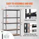 VEVOR Storage Shelving Unit, 5-Tier Adjustable Storage Shelves, 48" L x 24" W x 72" H Heavy Duty Garage Storage Shelves, Metal Shelves for Kitchen Pantry Basement Bathroom Laundry