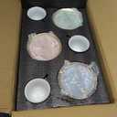 Teenyyou Set of 18 Tea Cups and Saucers, Vintage Style, 5.4 oz
