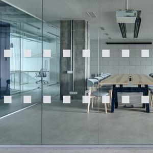 10 Pack Glass Doors Awareness Stickers Anti Collision Door Sticker Glass Distraction Markers Square Window Decal for Doors,12 x 2 Inches