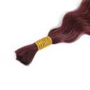 Super Wave Bulk Human Hair for Braiding No Weft 100g (1Pack-4Bundles) 100% Unprocessed Brazilian Virgin Human Hair Bulk Human Braiding Hair For Micro Braids Curly Deep Bulk 24 inch #99j