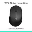 Logitech M330 Silent Wireless Mouse, 2.4GHz with USB Receiver, Optical Tracking, Quiet & Lightweight, Long Battery Life, for PC, Mac, Laptop, Chromebook - Black