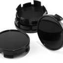 4Pcs Wheel Center Caps for Dodge/Chevrolet Jeep Lexus Wheel Rim Outer 63mm(2.48in) Inner 59mm(2.32in) Black Hub Caps, OD:63mmID:59mm