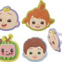 CoComelon Playtime Rings | 24 Cupcake Toppers Featuring JJ, YoYo & TomTom | DecoPac CoComelon Cake Decorations, Food Safe & Ready To Use - 24 Pack