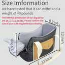 Dog Purse Carrier with Soft PillowsDog Tote Bag with Pockets and Secure Harness Clip,17 * 9.5 * 9inches for Small Dogs and Puppies,Outing,Travel,Vet