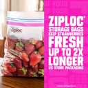 Ziploc Gallon Food Storage Bags, Stand-Up Bottom, Easy to Fill, 81 Count