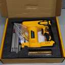 18 Gauge Brad Nailer/Narrow Crown Stapler Compatible with Dewalt 20V MAX Battery(NO Battery) 2 in 1 Cordless NailGun with 1000 Nails and 1000 Staples for Home Improvement, DIY and Woodworking (Yellow)