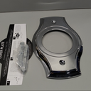 Renovation Shower Cover Plate for 2-Handle or 3-Handle to 1-Handle Shower Updates, Chrome