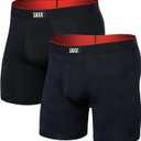 SAXX Underwear Co. Men's Multi-Sport Mesh Boxer Brief Fly 2 Pack, M