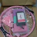 Pilates Ring Kit for Women Home Workouts Better Pilates Essentials Kits Equipments Sets Accessories Magic Ring Booty Bands Glutes Yoga Ball 25cm Figure 8 Resistance Yoga Bands for Stretching 8 Pcs (pink)