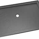 DreamLine SlimLine 32 inch D x 60 inch W x 2 3/4 inch H Center Drain Single Threshold Shower Base in Slate Gray
