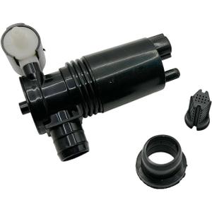 Black Windshield Washer Pump with Grommet Fit for Nissan Versa 2007-2012 for Juke 2011-2017 for NV1500 NV2500 NV3500 2016-2017 for Rogue Sport 28920-EL00A Car Front Water Washer Fluid Pump