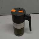 OURCABECUE Upgrade 2 in 1 Oil Sprayer for Cooking, 17oz Light-Blocking Glass Olive Oil Dispenser Bottle for Kitchen, Food-Grade Oil Mister with 8 Stickers for Salad, Frying (Green Bottle-Black Gap)