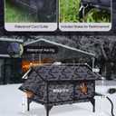 Gable Heated Cat House for Outside Cats in Winter, 100% Waterproof, Escape Door, Elevated, Insulated Outdoor Cat House Shelter with Heater for Feral Cat (Camo Black, 24"x16"x19")