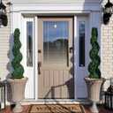 ALL SEASON GREEN 4' Spiral Boxwood Topiary Trees Artificial Outdoor Plants in Plastic Pot Front Porch Plants Set of 2