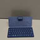CACOE Wireless Keyboard with Stand, Mini Keyboard for Cell Phone, UltraSlim Portable, Foldable, DualChannel QWERTY with Stand Holder for Smartphone and More iOS Android Windows, Ocean Blue